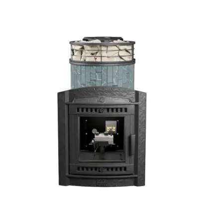 Фото Печь банная "Атмосфера L" Талькохлорит ламель+сетка с газовой горелкой в магазине Woodson