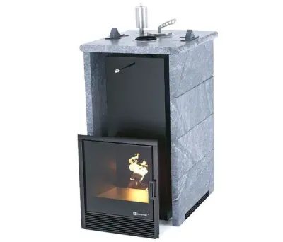 Фото Печь «Сочи» в трехстороннем кожухе Талькохлорит в магазине Woodson