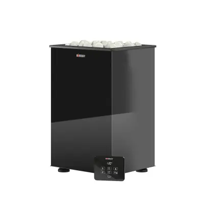 Фото Электрокаменка EVEREST «BLACK CRYSTAL» S90 (пульт управления в комплекте) в магазине Woodson