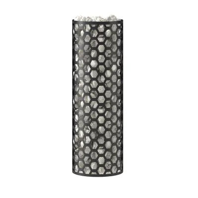 Сетка для камней на трубу "СОТЫ" Эмаль Черная, L-750