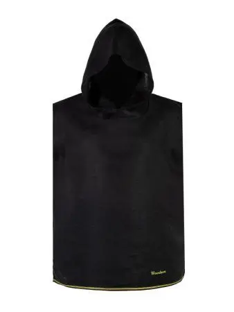 Рубаха банщика Woodson, чёрный лён с цветной полосой (54-56)