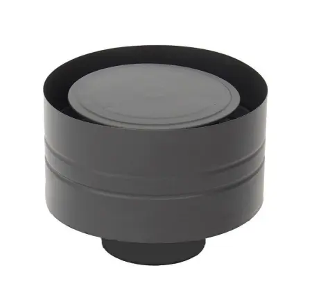 Фото Дымоход ТиС выход через СТЕНУ (термоэмаль-чёрная) 