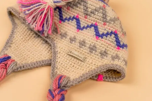 Шапка вязаная для бани Woodson Viking, орнамент, 3 косички Шапка вязаная для бани Woodson Viking, орнамент, 3 косички