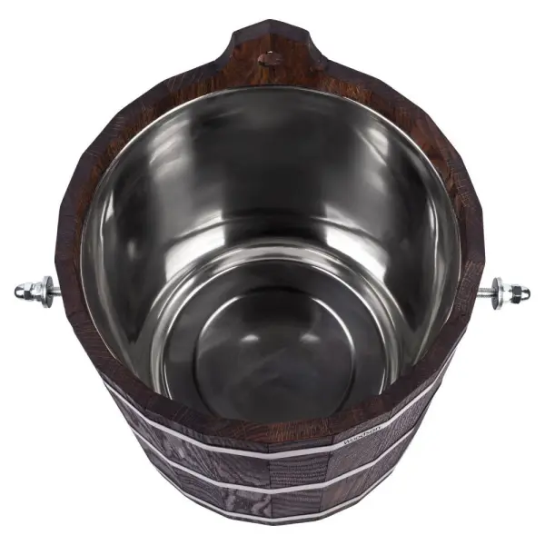 Обливное устройство Woodson с нержавеющей вставкой, 20 л., дуб в тёмном