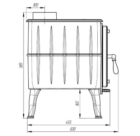 Фото Печь отопительная "Бахтинка" (цв. серый) в магазине Woodson