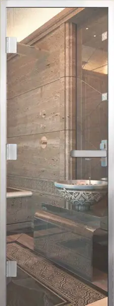 Дверь Хамам Элит 60G Прозрачная 1900*700 L, без порога