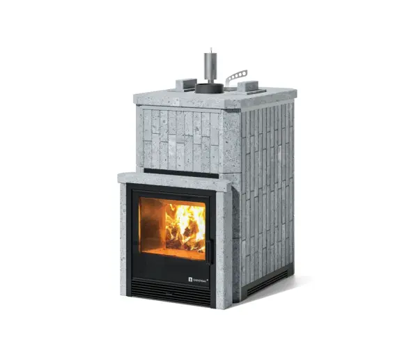Фото Печь Изистим Южная 9 закрытый верх с топкой из парной - Камень Талькохлорит в магазине Woodson