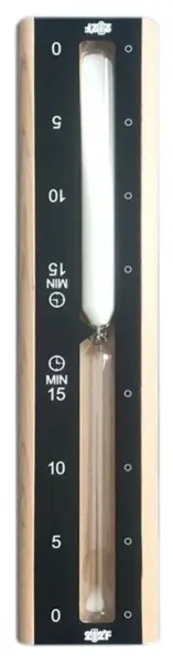 SG-1 BLACK Песочные часы 15мин белый песок