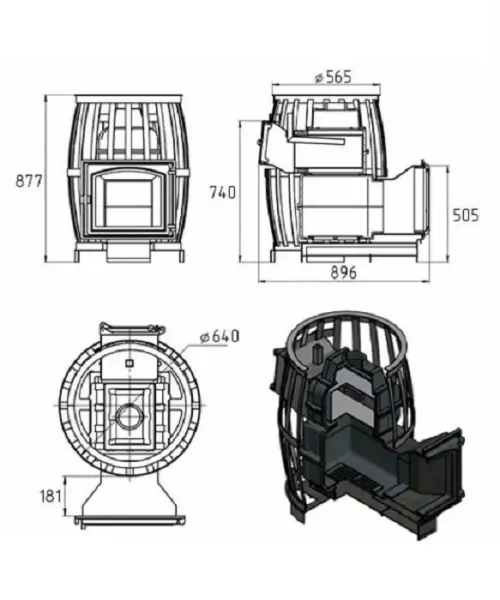 Фото Печь ВЕЗУВИЙ Легенда Русский пар Ковка 18 (271) в магазине Woodson Фото Печь ВЕЗУВИЙ Легенда Русский пар Ковка 18 (271) в магазине Woodson