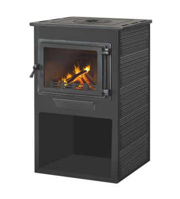 Фото Камин ЭТНА (Панорама) с плитой "Антрацит" Ø150мм в магазине Woodson Фото Камин ЭТНА (Панорама) с плитой "Антрацит" Ø150мм в магазине Woodson