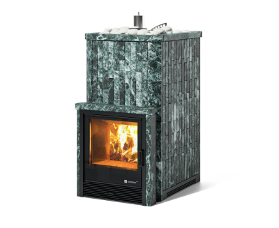 Фото Печь Изистим Южная 22 с топкой из парной  - Камень Змеевик в магазине Woodson