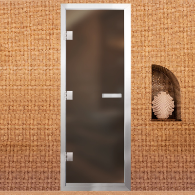 Дверь Хамам Престиж 60G бронза матовая 1900*800, R