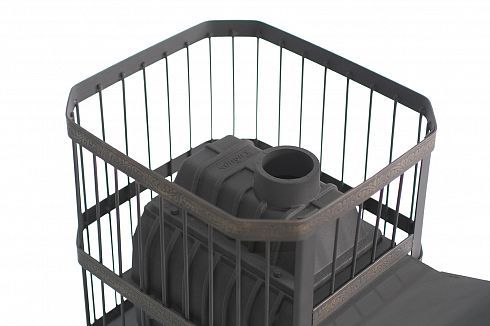 Фото Печь банная чугунная "Сибирь-24". Панорамная дверца (Сетка) в магазине Woodson