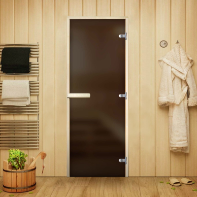 Дверь Элит Серая Матовая 1900*700 (3п,8мм) L, без порога 