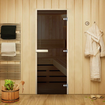 Дверь Элит Серая 1900*600 (3п,8мм) R, без порога