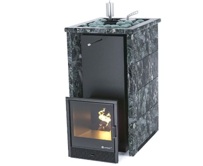 Фото Печь «Геленджик» в трехстороннем кожухе Пироксенит в магазине Woodson