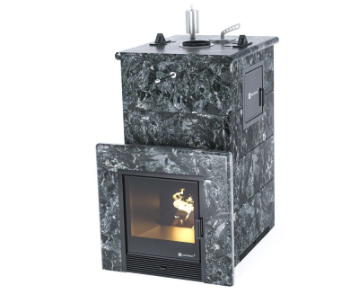 Фото Печь для русской бани Геленджик М2 в полноценном кожухе (пироксенит) в магазине Woodson