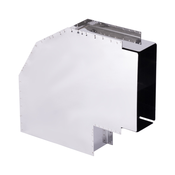 Угол КуБасту "Плоский" (горизонтальный) — 90 гр — нерж 0,5 мм