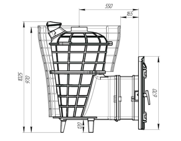 Фото Печь банная "Атмосфера V" сетка нержавейка в магазине Woodson