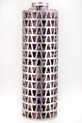 Сетка-каменка №4 (Пирамида) — d-250 — h-750 мм — нерж 1,5 мм AISI 430